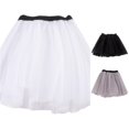 thumbnail image 1 of QTSHPN Ballet Skirt Girls Pommel Three Lined Ballet Dance Tutu Fashion Outfit Girl's Skirts White One Size, 1 of 4