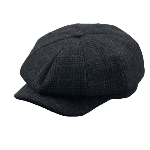 QTSHPN Beret Hat for Men Newsboy Cap Hat Cabbie Flat Cap Unisex Hat Fathers Day Classic Headwear Men's Hats & Caps Dark Gray_002 特大号61-64cm-XL/XXL