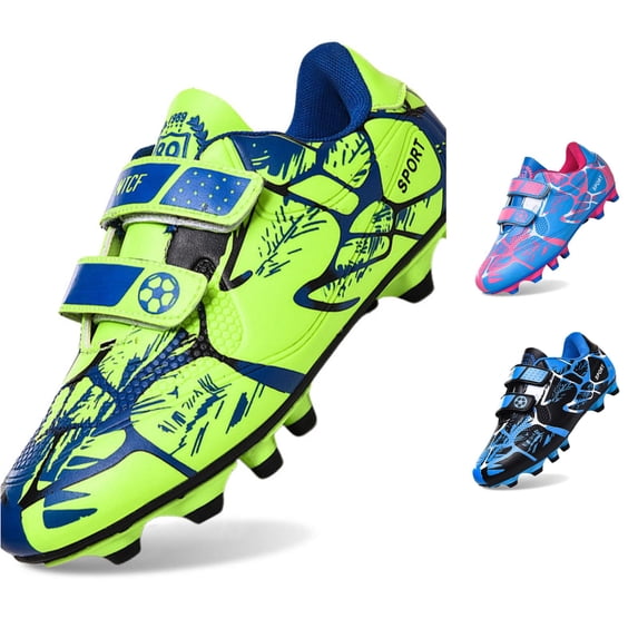 QTSHPN Boys Athletic Sneakers Football Boots Kids Girls Outdoor Non Training Shoes Unisex Trainers Kids Sneakers
