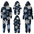 thumbnail image 1 of QTSHPN Family Christmas Pajamas Matching Sets Christmas Print Hooded Loungewear Sleepwear Set Pajamas, 1 of 5