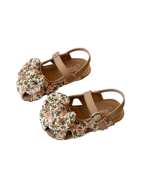 Girl Sandals Girls Floral for Toddlers Soft Sole Open Toe for Summer Play and Early Walking Water Sandals Kids