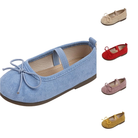 QTSHPN Girl Sneakers Ballet with Bow Fashion Summer Children Sandals Casual Flat Bottom Lightweight Style Kid Shoes