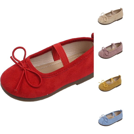 QTSHPN Girl Sneakers Ballet with Bow Fashion Summer Children Sandals Casual Flat Bottom Lightweight Style Kid Shoes