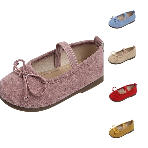 QTSHPN Girl Sneakers Ballet with Bow Fashion Summer Children Sandals Casual Flat Bottom Lightweight Style Kid Shoes