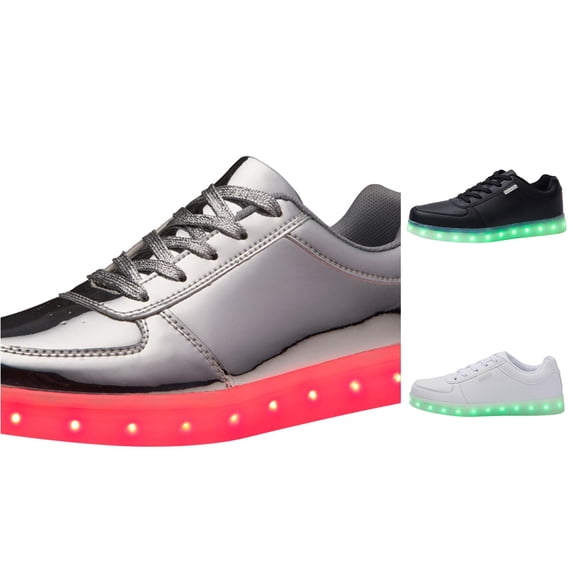 QTSHPN Girl Sneakers Carnival Unisex LED Light High Top Light Flashing Trainers USB Charging Shoes for Children Kids Shoes