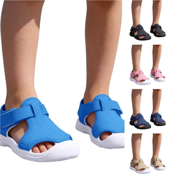 QTSHPN Girl Sneakers Summer Breathable Beach Thick Sole Outdoor Casual Walking Shoes for Toddlers Kids Kids Athletic Sneakers