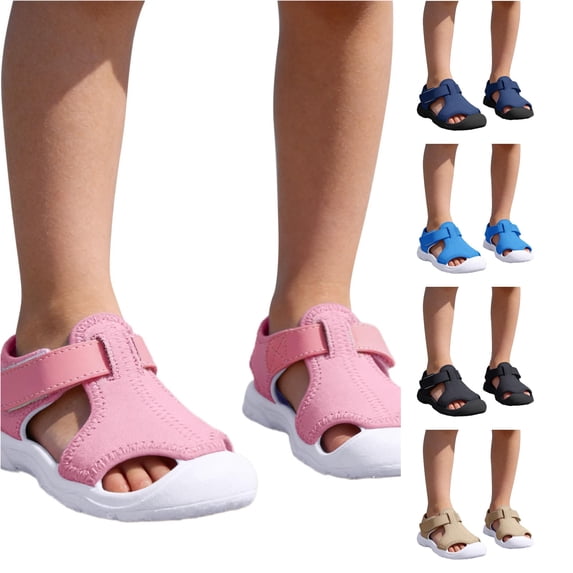 QTSHPN Girl Sneakers Summer Breathable Beach Thick Sole Outdoor Casual Walking Shoes for Toddlers Kids Kids Athletic Sneakers