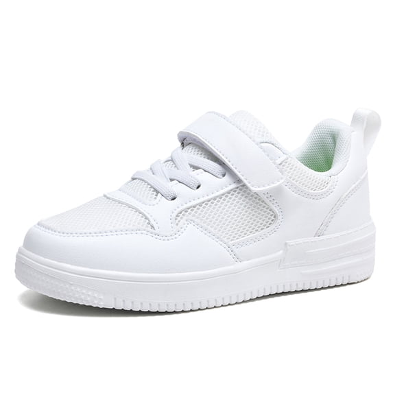 QTSHPN Girls' Sneakers Fashion Autumn Children Sports Flat Thick Bottom Lightweight Non Lace up Easy Wear Mesh Upper Breathable Comfortable Kids Athletic Sneakers