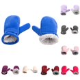 thumbnail image 1 of QTSHPN Gloves for Women Children Mitten Soft Flannel Closure Warm Cozy Kids Outdoor Winter Fashion Accessory Blue M, 1 of 3