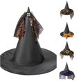 thumbnail image 1 of QTSHPN Kids Halloween Witch Hat Children Decorative Props Golden Thread Cosplay Headdress Caps hats for kids, 1 of 3