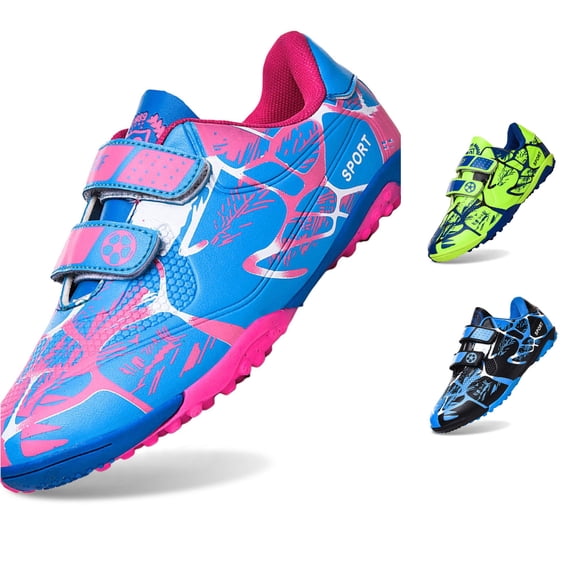 QTSHPN Kids Sneakers Boys Football Boots Girls Outdoor Non Training Shoes Unisex Trainers Shoes for Kids