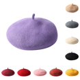 thumbnail image 1 of QTSHPN Kids Winter Hat Warm Autumn Winter Solid Color Beret Pumpkin Woolen Kids Girls Hat, 1 of 3