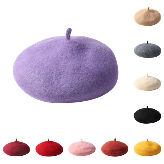 QTSHPN Kids Winter Hat Warm Autumn Winter Solid Color Beret Pumpkin Woolen Kids Girls Hat