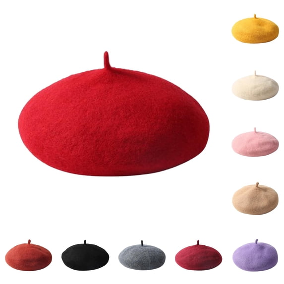 QTSHPN Kids Winter Hat Warm Autumn Winter Solid Color Beret Pumpkin Woolen Kids Girls Hat