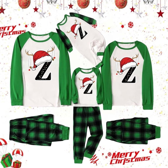 QTSHPN Matching Family Christmas Pajamas Set Long Sleeve Festival Party Warm Button Down Loungewear Sleepwear Pajamas