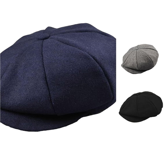 QTSHPN Men's Newsboy Caps Newsboy Cap Hat Cabbie Flat Cap Unisex Hat Fathers Day Hats for Men Blue_003 XXL