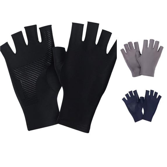 QTSHPN Riding Gloves Breathable Half Finger Cycling on Touchscreen Lightweight Outdoor Sports Driving Unisex Fashion Womens Workout Gloves Black S