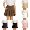 thumbnail image 1 of QTSHPN Sports Skirt Pleated High Waist Stretch Casual with Pockets School Style 5 14 Years Girls Skirts Coffee 150, 1 of 4