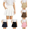 thumbnail image 1 of QTSHPN Sports Skirt Pleated High Waist Stretch Casual with Pockets School Style 5 14 Years Girls Skirts White 130, 1 of 4