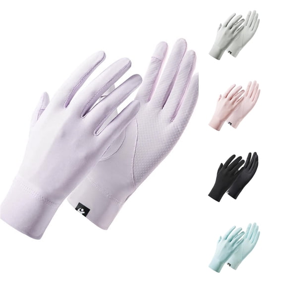 QTSHPN Sun Protect Gloves Outdoor Non on Summer Driving Fingerless Gloves Lightweight Breathable Protective for Daily Use Womens Glove Purple One Size