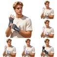 thumbnail image 1 of QTSHPN Sun Protect Gloves Summer Ice Silk Half Finger Breathable Thin Driving Cycling Outdoor Lightweight Protective Comfort Womens Glove Dark Gray One Size, 1 of 5