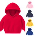 thumbnail image 1 of QTSHPN Toddler Hoodie Boys Girls Pullover Sweatshirt Children Solid Plus Hooded Color Top Kids Hoodie, 1 of 3