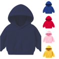 thumbnail image 1 of QTSHPN Toddler Hoodie Boys Girls Pullover Sweatshirt Children Solid Plus Hooded Color Top Kids Hoodie, 1 of 3