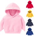 thumbnail image 1 of QTSHPN Toddler Hoodie Boys Girls Pullover Sweatshirt Children Solid Plus Hooded Color Top Kids Hoodie, 1 of 3