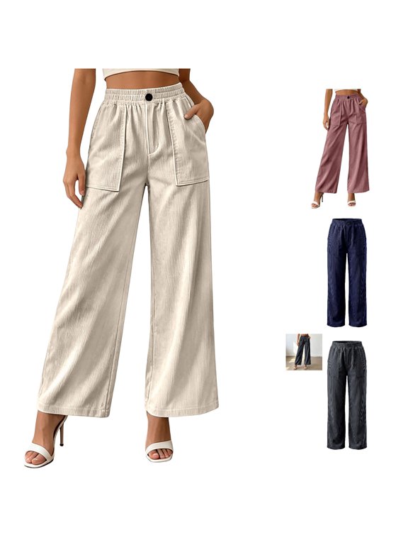 Wide Pants for Women Fashion Elastic Waist Baita Sagging Wide Leg Long Pants Casual Trousers Women's Pants