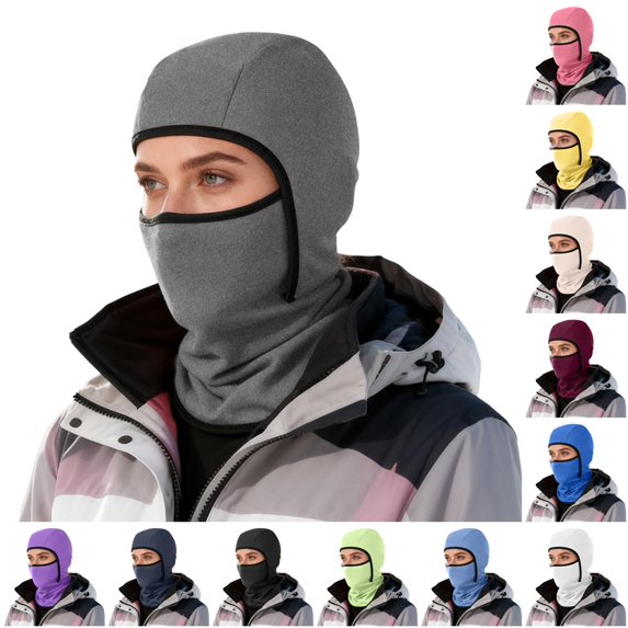 QTSHPN Winter Hat and Scarf Set for Women Ski Windproof Thermal Winter Face Cold Weather Skiing Motorcycle Outdoor Work Unisex Adult Winter Hats for Women & Men