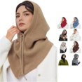 thumbnail image 1 of QTSHPN Winter Hat and Scarf Set for Women Unisex Knit Scarf Hat 2 in 1 Convertible Winter Neck Warmer Cold Weather Adult Winter Hats for Women & Men, 1 of 3
