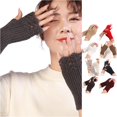 thumbnail image 1 of QTSHPN Winter Warm Gloves Fingerless Half Finger Winter Stretchy Knit Mittens One Size, 1 of 9