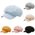 thumbnail image 1 of QTSHPN Womens Beret Hat Solid Color Eight Beret Hat Small Face Versatile Daily Fashion Classic French Women's Hats Sky Blue One Size, 1 of 3