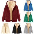 thumbnail image 1 of QTSHPN Womens Hoodies Zip up Hoodie Winter Warm Soft Lined Jacket Pocket Casual Pullover Sweatshirt Outdoor Sports Long Sleeve Fall Sweatshirts for Women M, 1 of 4