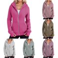 thumbnail image 1 of QTSHPN Womens Zip up Hoodies Zip up Hooded Jacket Soft Thermal Sweatshirt Outdoor Athletic Running Jogging Casual Comfort Wear Sweatshirts for Women Hot Pink XL, 1 of 6