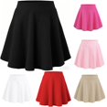 thumbnail image 1 of QTSHPN Workout Skirts for girls Casual Skater Summer Pure Color Stretch Waist Comfortable Play Short Tennis Fashion Long Skirts for Girl Dark Blue 9-10 Years, 1 of 4