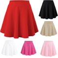 thumbnail image 1 of QTSHPN Workout Skirts for Women Girls Casual Skater Summer Pure Color Stretch Waist Comfortable Play Short Tennis Fashion Long Skirts for Girl Red 11-12 Years, 1 of 4