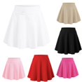thumbnail image 1 of QTSHPN Workout Skirts for Women Girls Casual Skater Summer Pure Color Stretch Waist Comfortable Play Short Tennis Fashion Long Skirts for Girl White 7-8 Years, 1 of 4