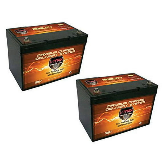 QTY 2 VMAXMB96 AGM Group 22 Deep Cycle Battery Replacement for Everest & Jennings Model 34 Narrow 34B- Sabre 12V 60Ah Ba
