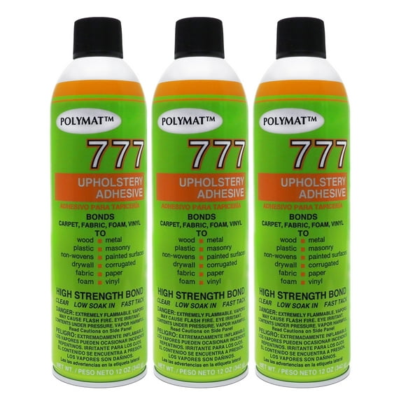 QTY 3 POLYMAT 777 Spray Glue Multipurpose Bond Adhesive for Dollhouse Repair