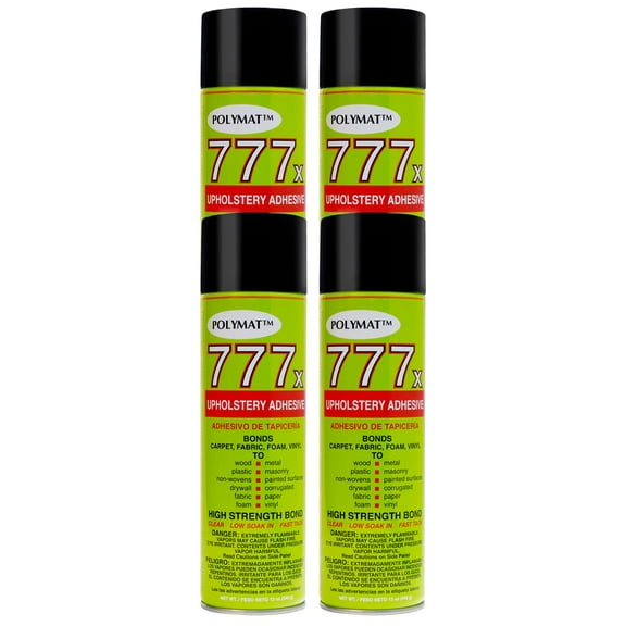 QTY 4 POLYMAT 777 Spray Glue Multipurpose Bond Adhesive for Decorating Tiles