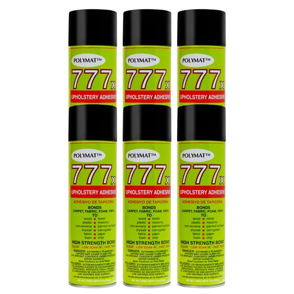 QTY 6 POLYMAT 777 Spray Glue Adhesive Great for Rubber