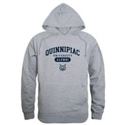 QU Quinnipiac University Bobcats Alumni Fleece Hoodie Sweatshirts Heather Grey Small
