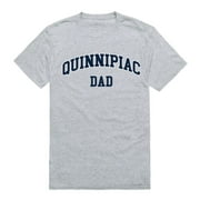 QU Quinnipiac University Bobcats College Dad T-Shirt Heather Grey Small