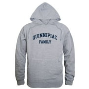 QU Quinnipiac University Bobcats Family Hoodie Sweatshirts Heather Grey Small