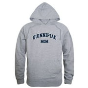 QU Quinnipiac University Bobcats Mom Fleece Hoodie Sweatshirts Heather Grey Small