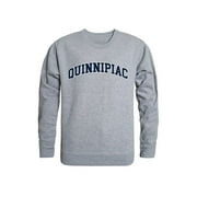 QU Quinnipiac University Game Day Crewneck Pullover Sweatshirt Sweater Heather Grey