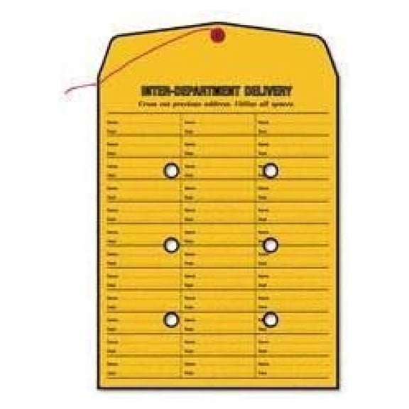 QUA63562 - Color : Light Brown - Quality Park Light Brown String & Button Box-Style Interoffice Envelope - Box of 100