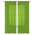 thumbnail image 1 of 2 Pack Fully Stitched Sheer Window Curtain Panel Drapes 63" 84" 95" 108" 120"L, 1 of 2