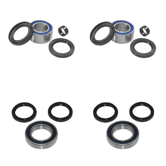 QUADBOSS Front and Rear Wheel Bearing Kits for Suzuki LTA-750 XP King Quad Power Steering 2011-2014